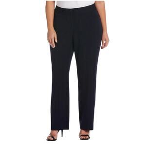 Rafaella Navy Curvy Fit Straight Pants - Size 18W ***